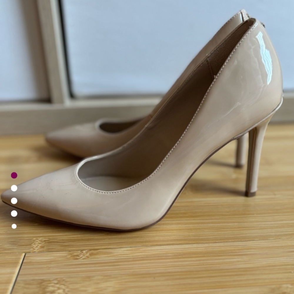 Sam Edelman Hazel Cream Heels with Pointed Toe and Stiletto